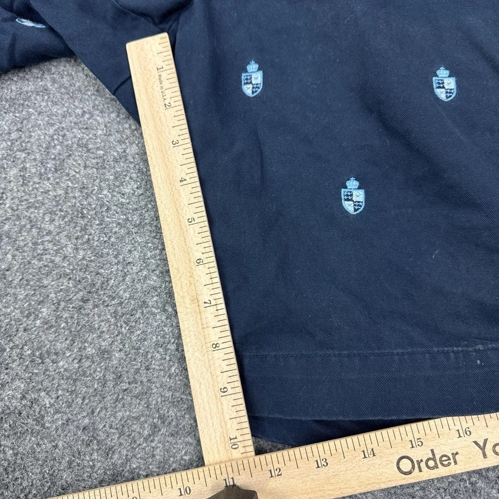 Vintage Polo Ralph Lauren‎ Shorts Mens 35 Blue Crest Embroidered Chino 9 Inseam